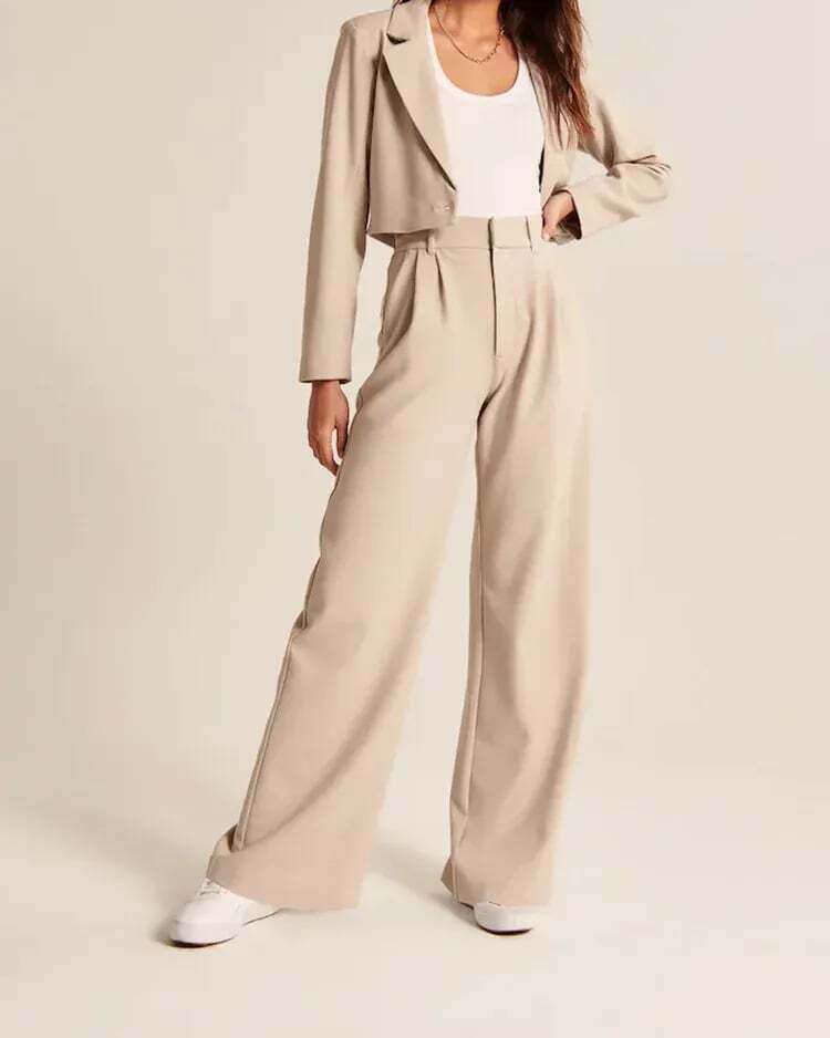 ⏳Begrenzte Zeit 50% Rabatt💥Leichte, taillierte Hose mit weitem Bein