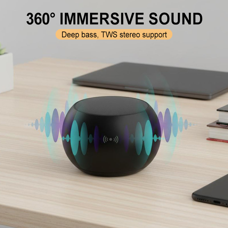 💎 50% RABATT! 💎 Bluetooth-Mini-Lautsprecher mit Bass – 360° Surround-Sound, TWS-Funktion & 500-mAh-Akku 🎵🔊
