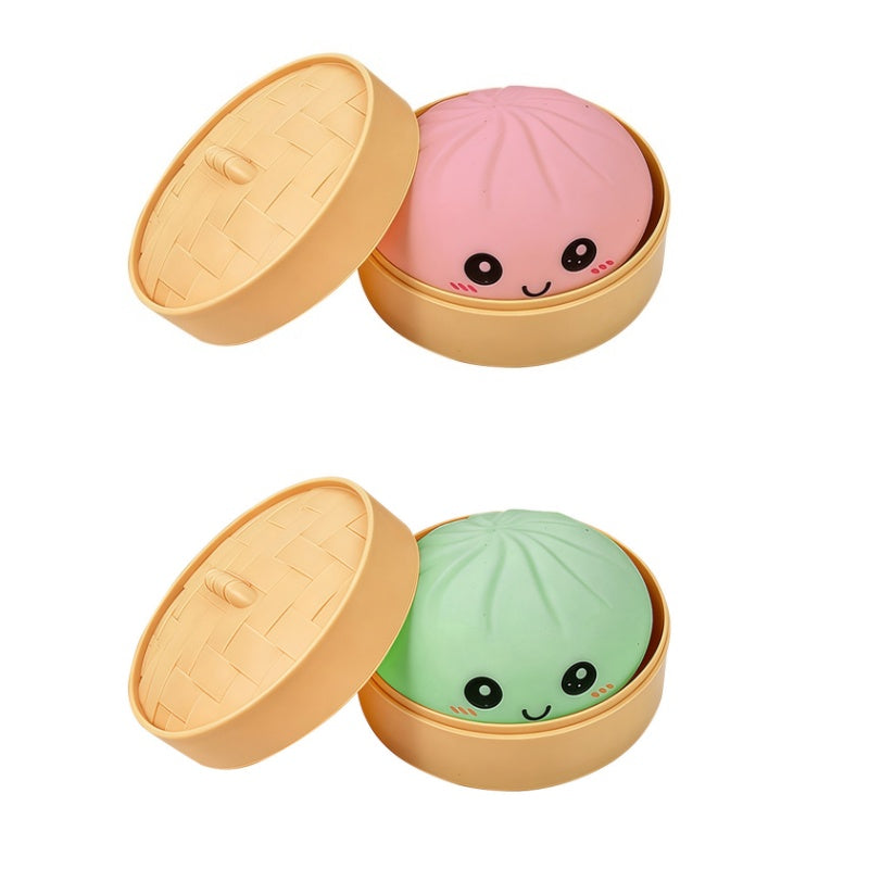 🎁Süßes Knödel-Quetschspielzeug mit Dampfgarer
