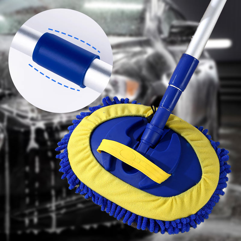 🧽✨ Autowaschmopp – teleskopierbarer Aluminiumgriff, weiche Mikrofaser, kratzfrei, längenverstellbar 🔧🚗 JETZT 50 % RABATT!