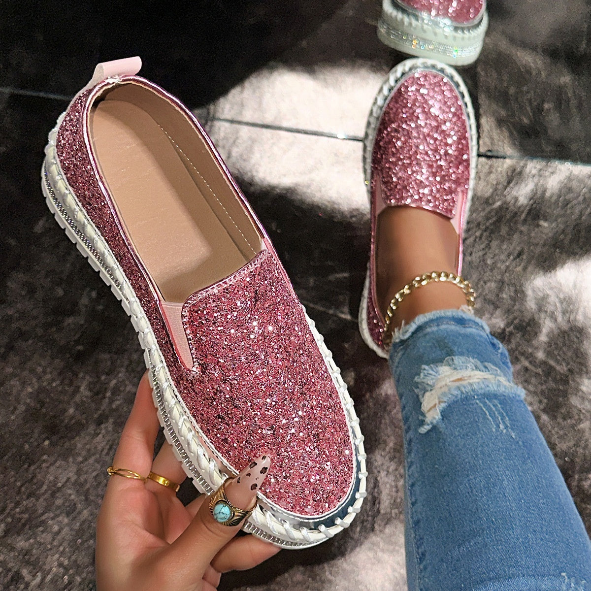 🩷Damen lässige bequeme Schlupfschuhe