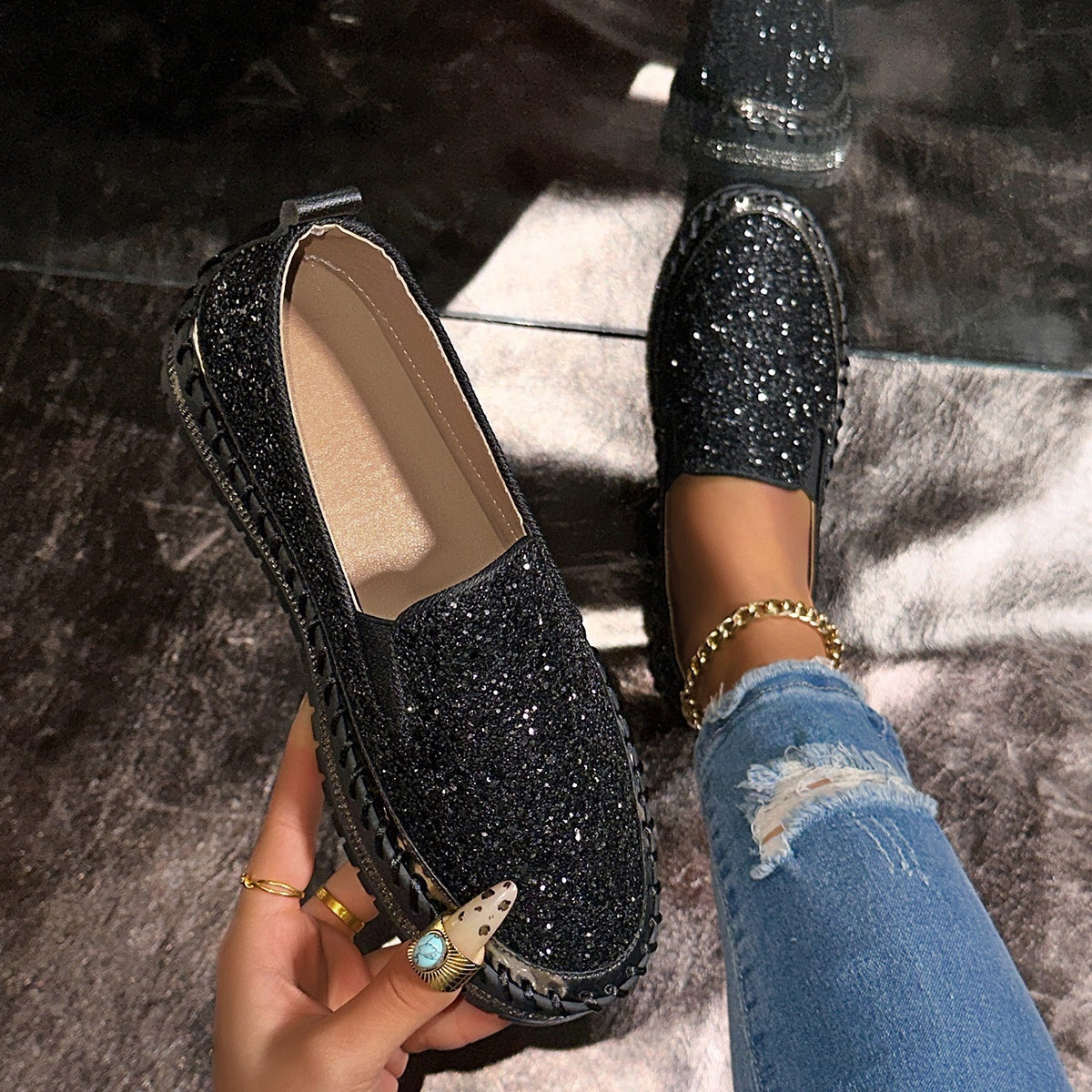 🩷Damen lässige bequeme Schlupfschuhe