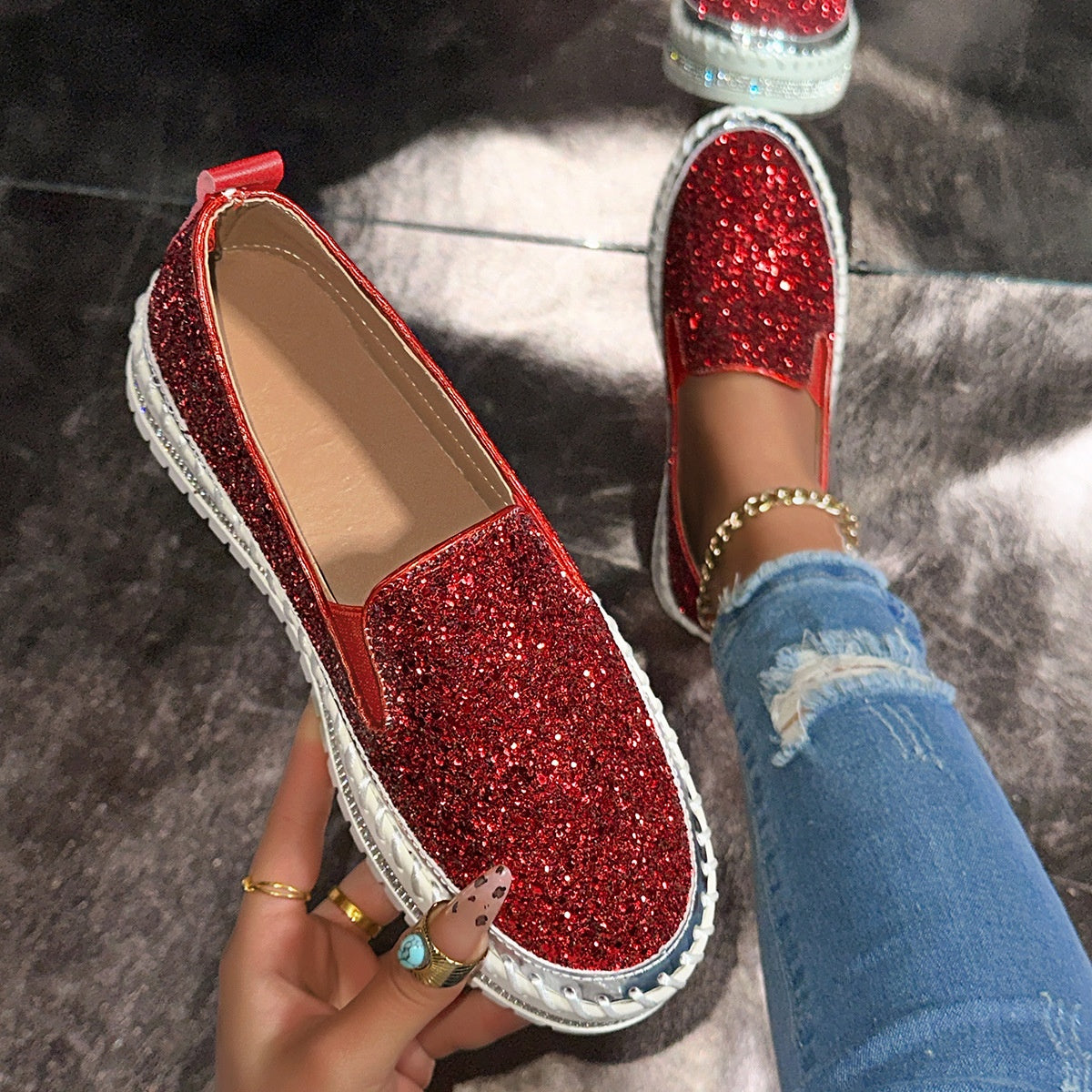 🩷Damen lässige bequeme Schlupfschuhe