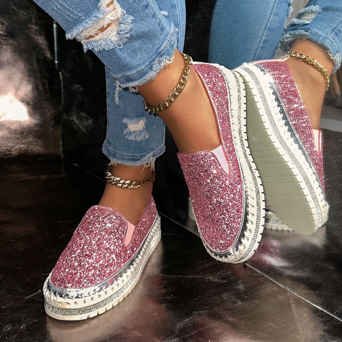 🩷Damen lässige bequeme Schlupfschuhe