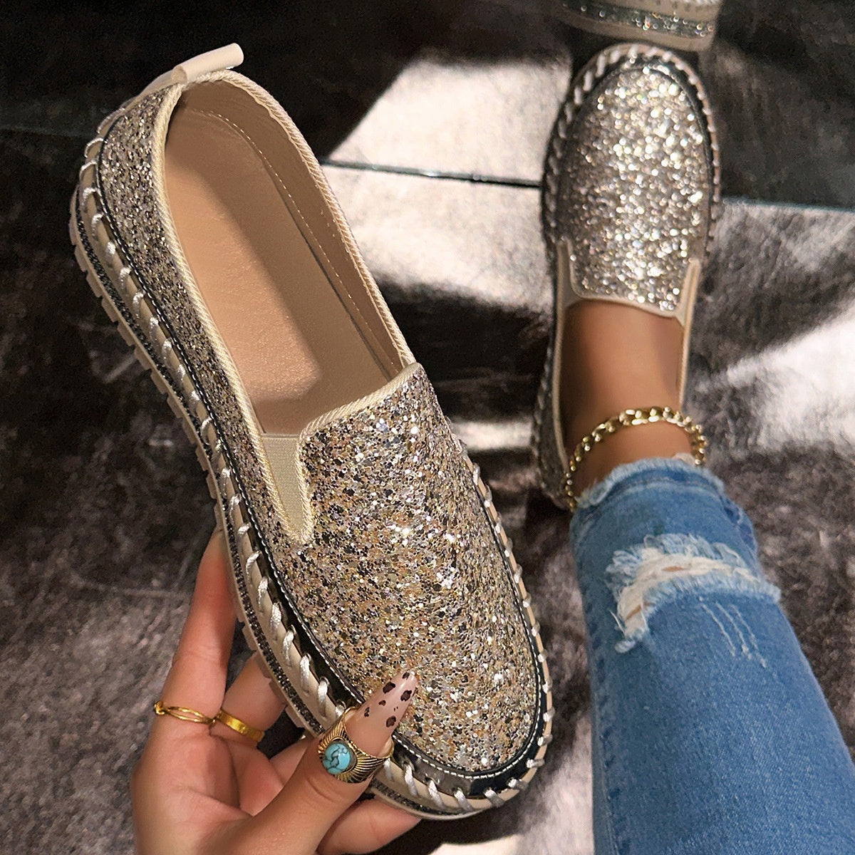 🩷Damen lässige bequeme Schlupfschuhe