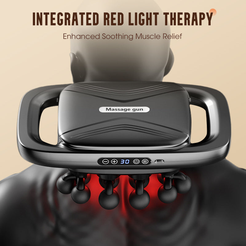 🔥Letzter Tag: 50% Rabatt!⏰Intelligente Mehrkopf-Massagepistole mit rotem Licht