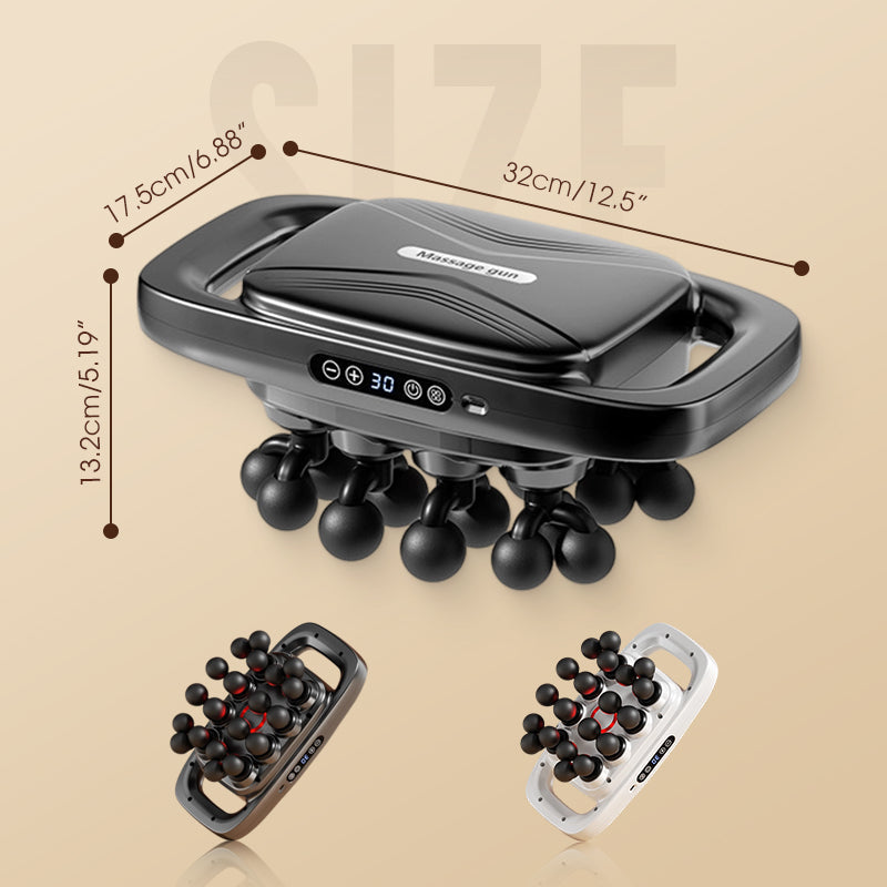 🔥Letzter Tag: 50% Rabatt!⏰Intelligente Mehrkopf-Massagepistole mit rotem Licht