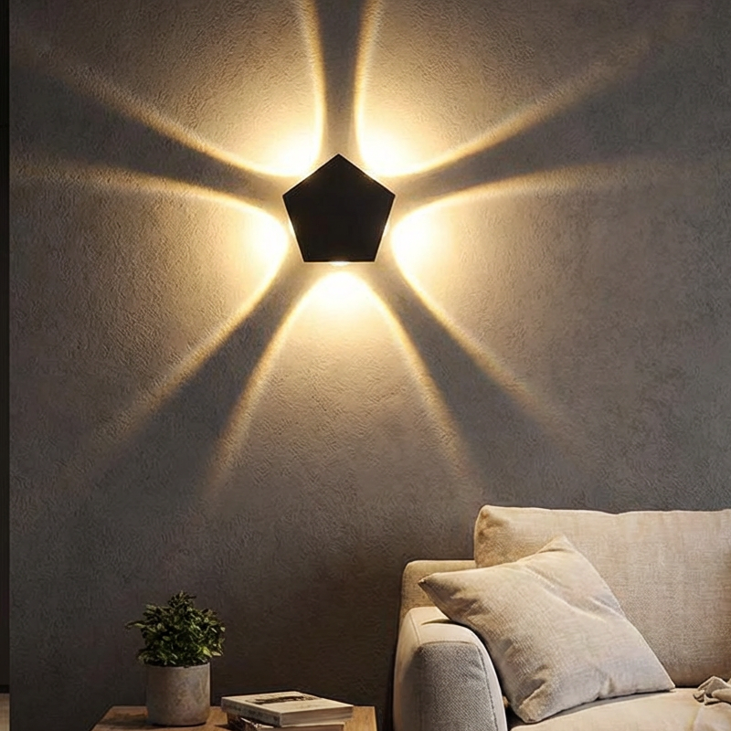 💡Moderne LED-Wandleuchte mit geometrischem Lichteffekt