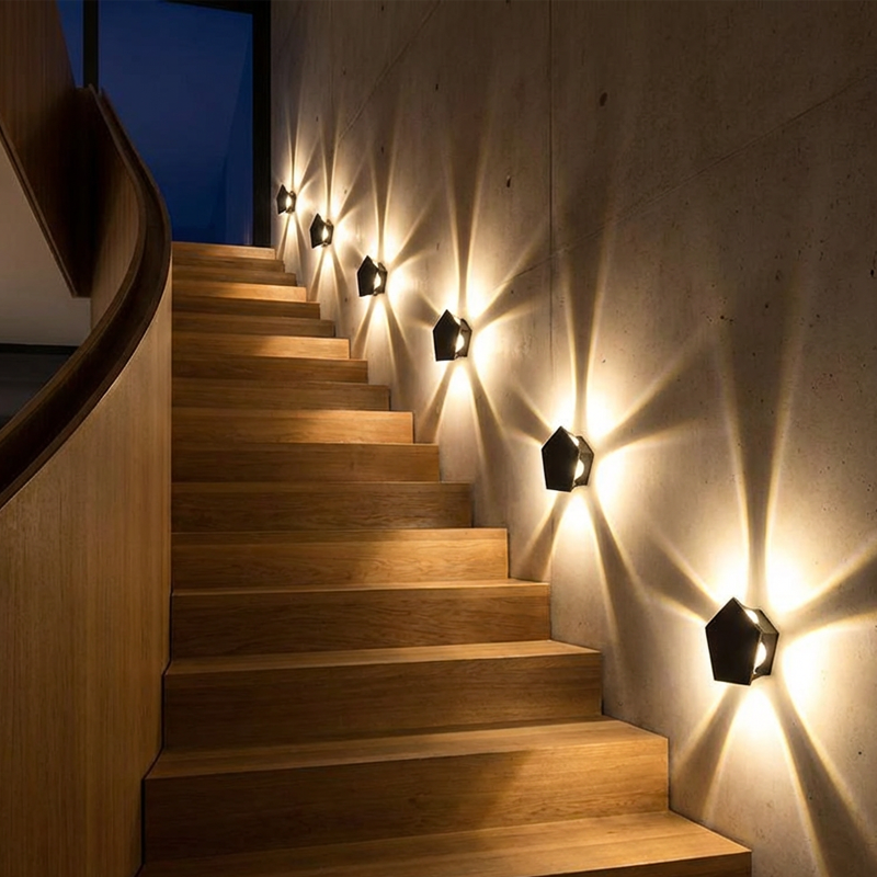 💡Moderne LED-Wandleuchte mit geometrischem Lichteffekt