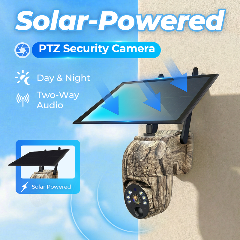 📹 50% RABATT! ☀️ Solarbetriebene PTZ-Überwachungskamera – 360° Schwenk-Neige-Funktion, Bewegungserkennung & Nachtsicht Für Maximale Sicherheit 🔭