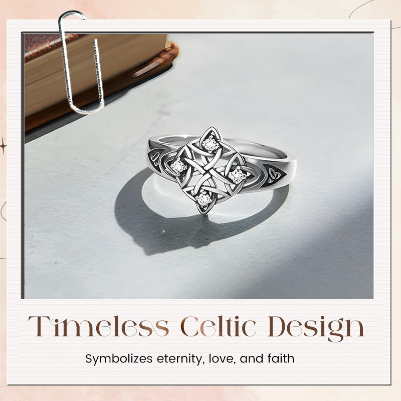 🔥Limitiertes Angebot: 💍Keltischer Liebesknoten Ring – Trinity Design – Vintage Silber