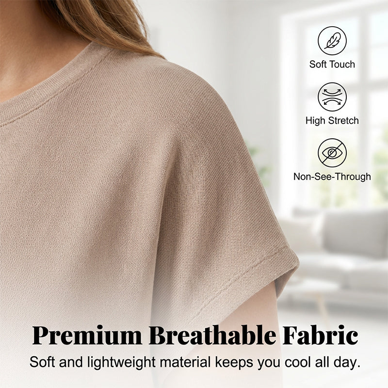 ☀️ Lässiges Kurzarm-T-Shirt-Kleid für Damen – Bequem, atmungsaktiv & mit Seitentaschen!