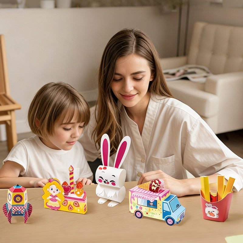 3D-Bastelset aus Papier für Kinder