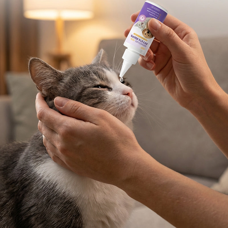 🏆Sanfte Augentropfen für Hunde und Katzen👍Sanfte Pflege für Tränenstreifen, Tränenflecken, Augenausfluss und Ablagerungen bei Katzen und Hunden