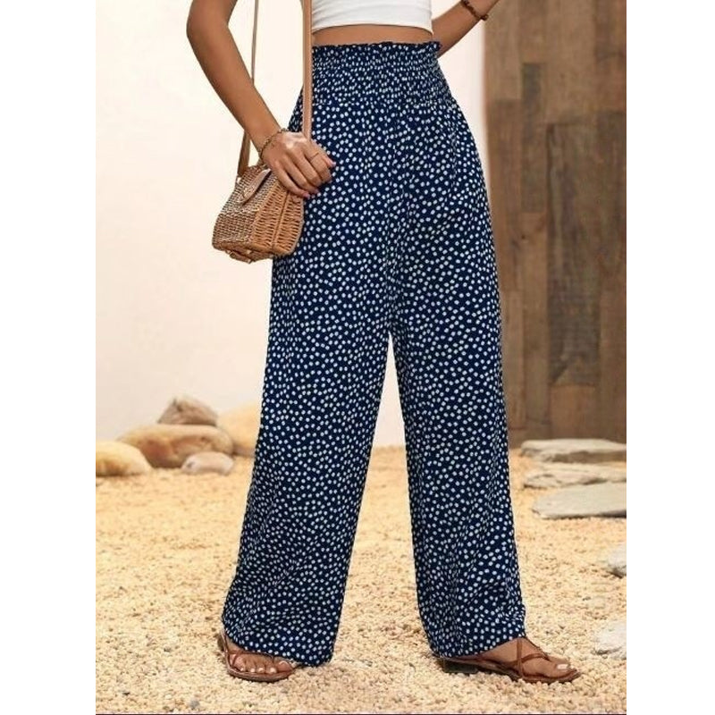 👖⏰Damenhose mit gerafftem Bund und weitem Schnitt