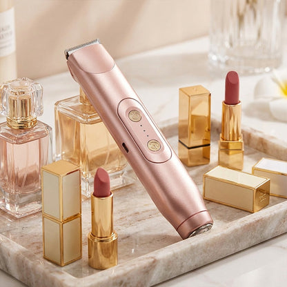 ✨2-in-1 Elektrorasierer für Frauen🪒Tragbare, schmerzfreie Haarentfernung