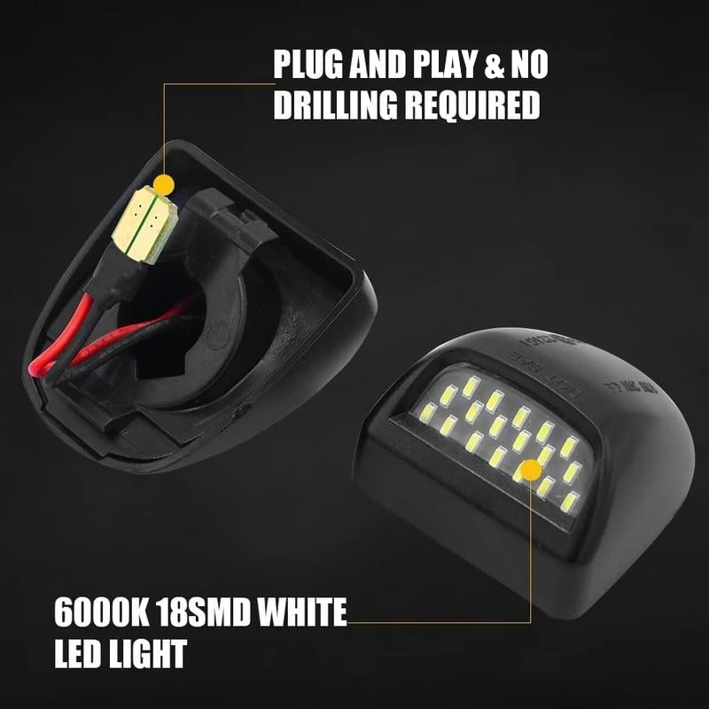 💡Universelle LED-Kennzeichenbeleuchtung--Hochglänzend und wasserdicht für mehr Fahrsicherheit.