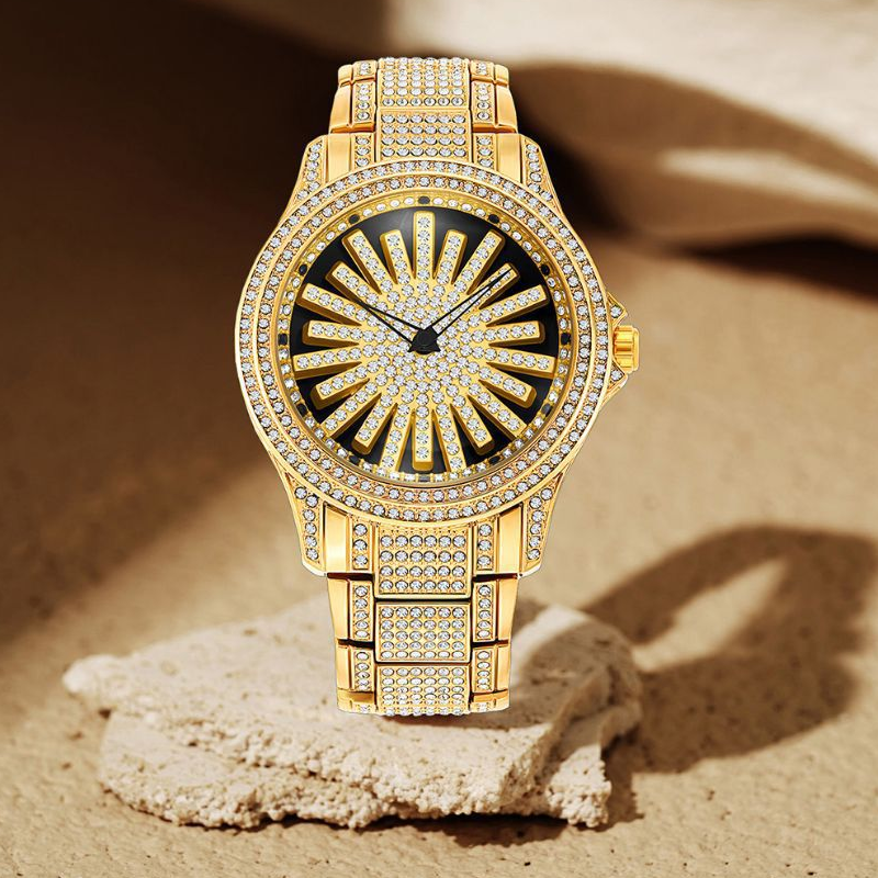 ⌚ LIMITIERTES ANGEBOT: 50% RABATT+versandkostenfrei! 💎 Herrenuhr mit drehbarer Lünette – Vollbesetzt mit funkelnden Steinen & Präzises Quarzwerk ✨