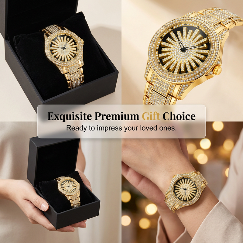 ⌚ LIMITIERTES ANGEBOT: 50% RABATT+versandkostenfrei! 💎 Herrenuhr mit drehbarer Lünette – Vollbesetzt mit funkelnden Steinen & Präzises Quarzwerk ✨