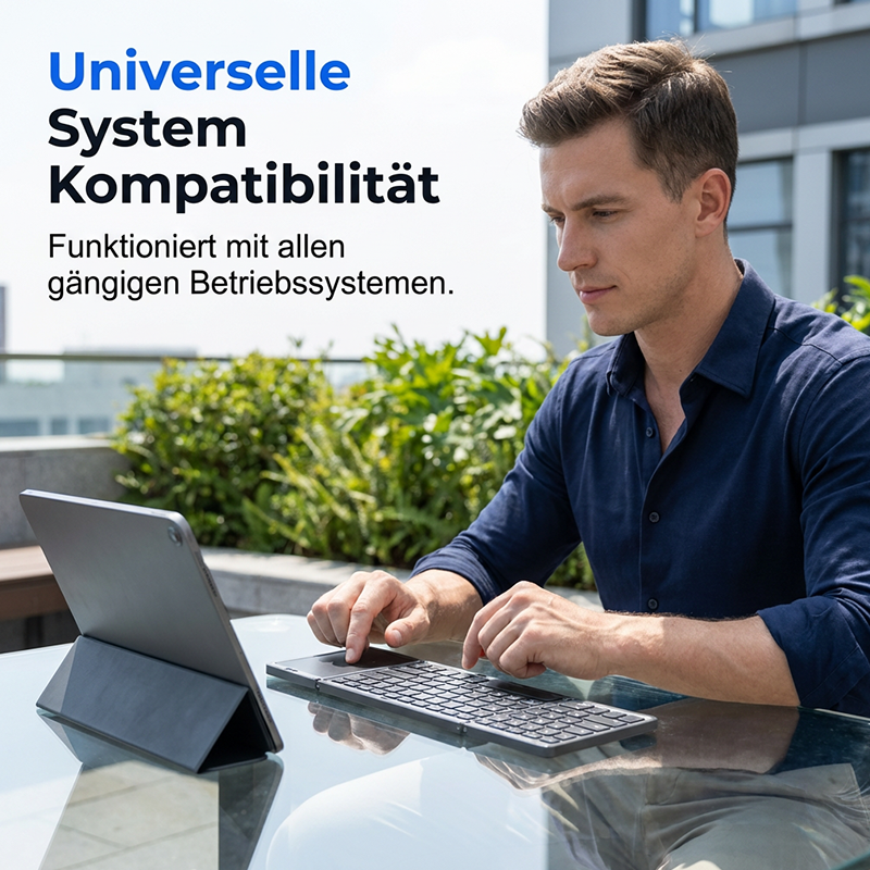 🔥Begrenzte Zeit 50% Rabatt💥Faltbare Bluetooth-Tastatur mit Touchpad--⌨️Effizientere Büroeingabe✨
