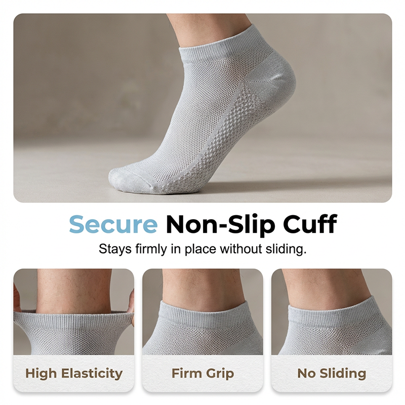 🔥50 % Rabatt 🎁Atmungsaktive, antibakterielle Herren-Knöchelsocken🍃Schweißableitend und geruchshemmend für ganztägigen Tragekomfort