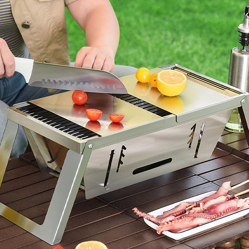 🔥🍡Grillsaison-Sonderangebot 50 % Rabatt🍢🔥Edelstahl Klappgrill für den Außenbereich🍖