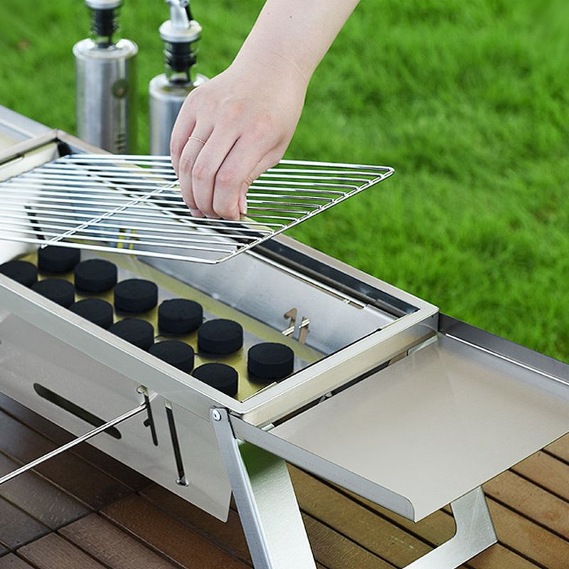 🔥🍡Grillsaison-Sonderangebot 50 % Rabatt🍢🔥Edelstahl Klappgrill für den Außenbereich🍖