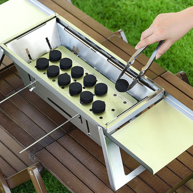 🔥🍡Grillsaison-Sonderangebot 50 % Rabatt🍢🔥Edelstahl Klappgrill für den Außenbereich🍖