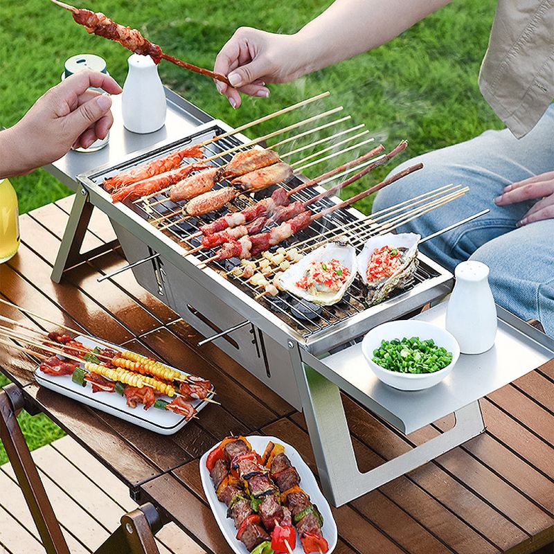 🔥🍡Grillsaison-Sonderangebot 50 % Rabatt🍢🔥Edelstahl Klappgrill für den Außenbereich🍖