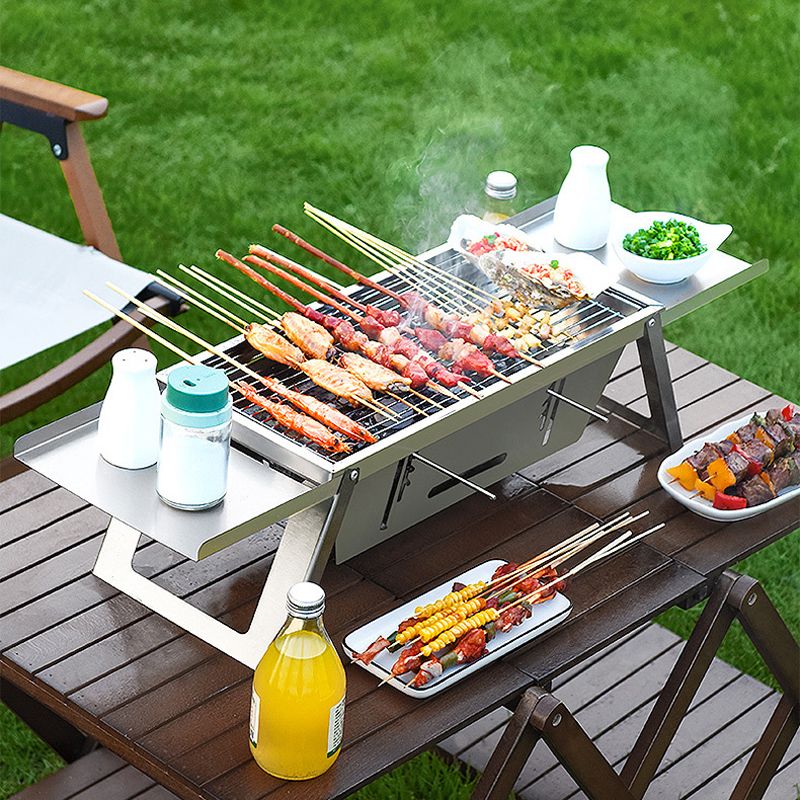 🔥🍡Grillsaison-Sonderangebot 50 % Rabatt🍢🔥Edelstahl Klappgrill für den Außenbereich🍖