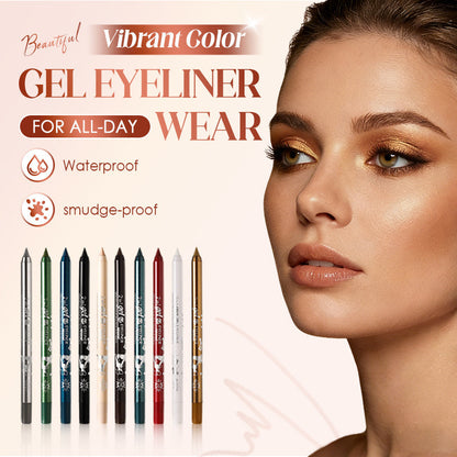 🔥Letzter Tag⏰ —  1 kaufen, 1 gratis !!🌟Gel-Eyeliner in leuchtenden Farben für den ganzen Tag