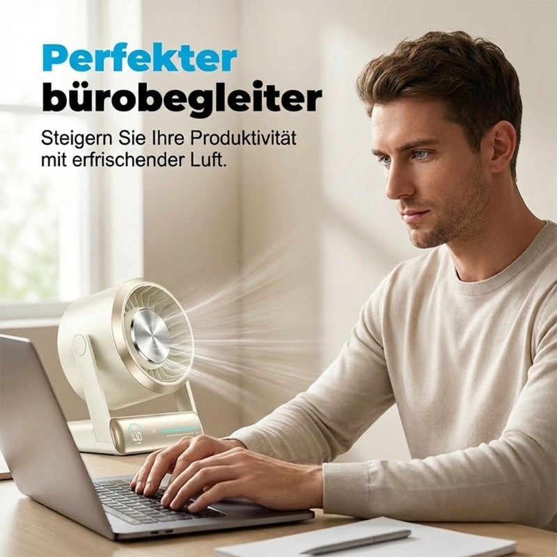 🍃Leistungsstarker Schreibtischventilator mit Negativionen