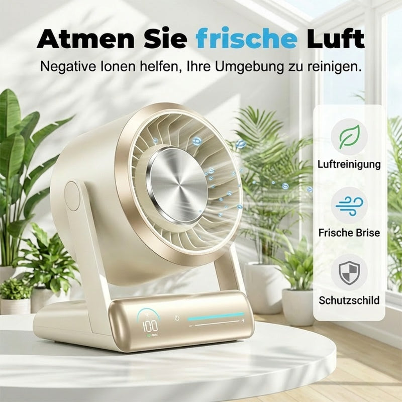 🍃Leistungsstarker Schreibtischventilator mit Negativionen