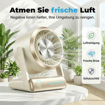 🍃Leistungsstarker Schreibtischventilator mit Negativionen