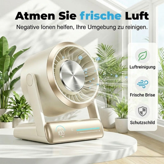 🍃Leistungsstarker Schreibtischventilator mit Negativionen