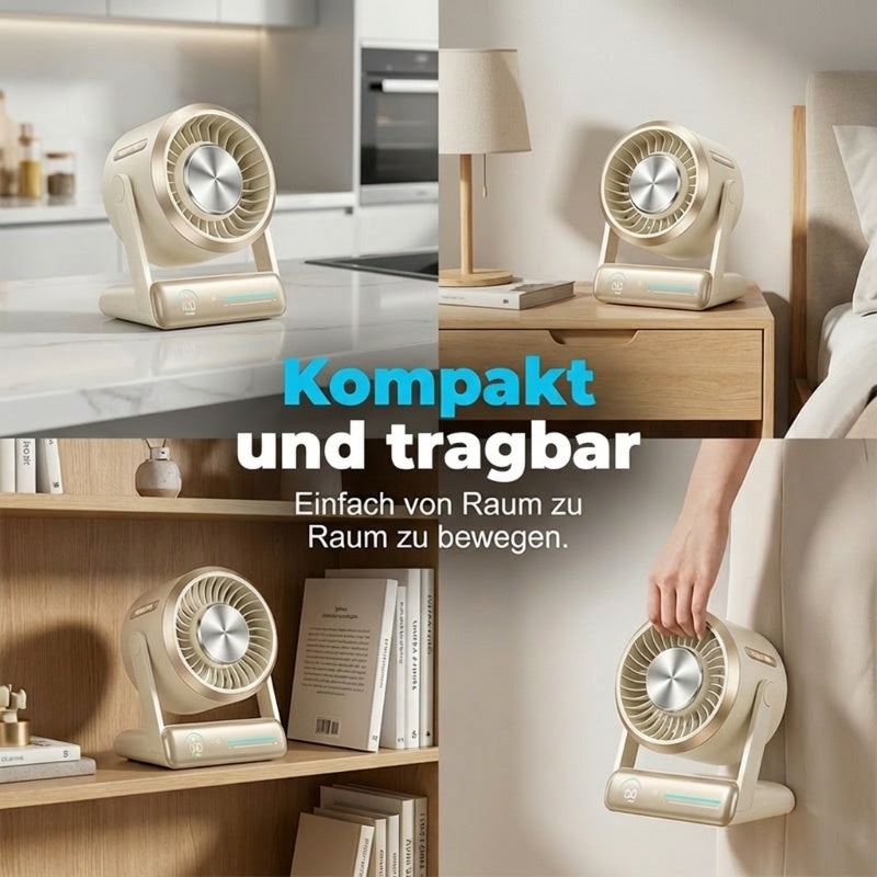 🍃Leistungsstarker Schreibtischventilator mit Negativionen