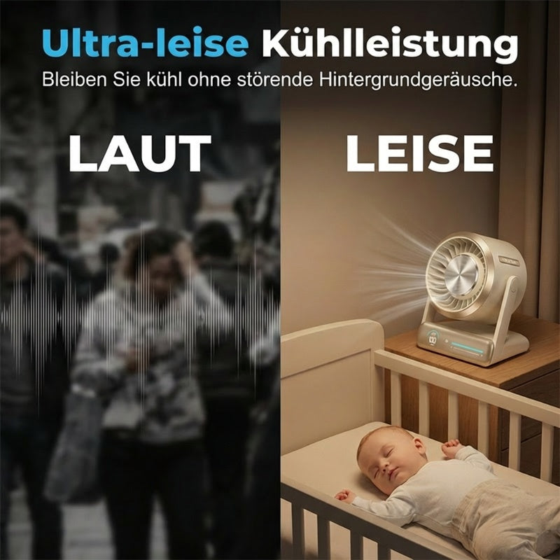 🍃Leistungsstarker Schreibtischventilator mit Negativionen