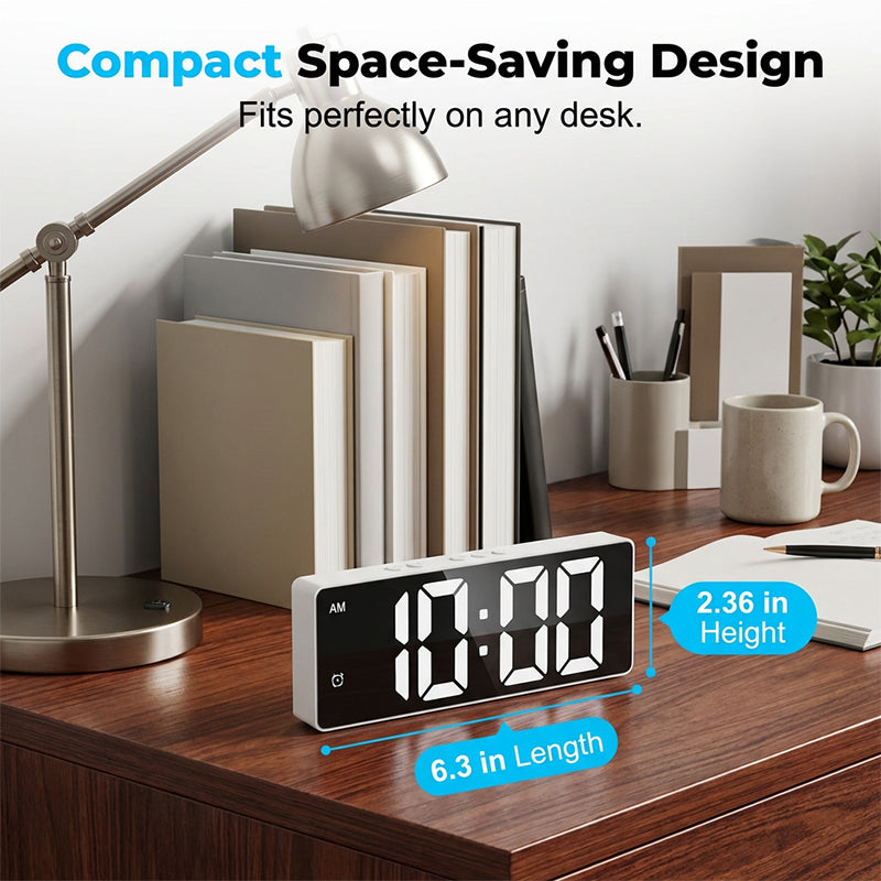 Minimalistischer digitaler Wecker für Schlafzimmer und Büro