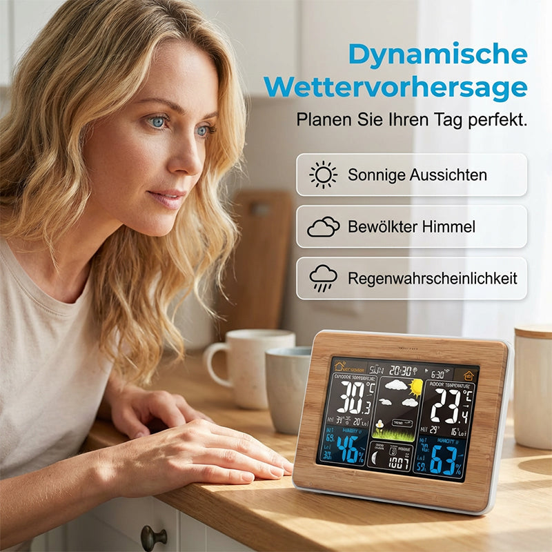 Drahtlose Wetterstation mit Farbdisplay