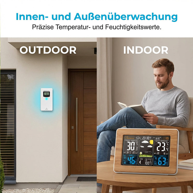 Drahtlose Wetterstation mit Farbdisplay