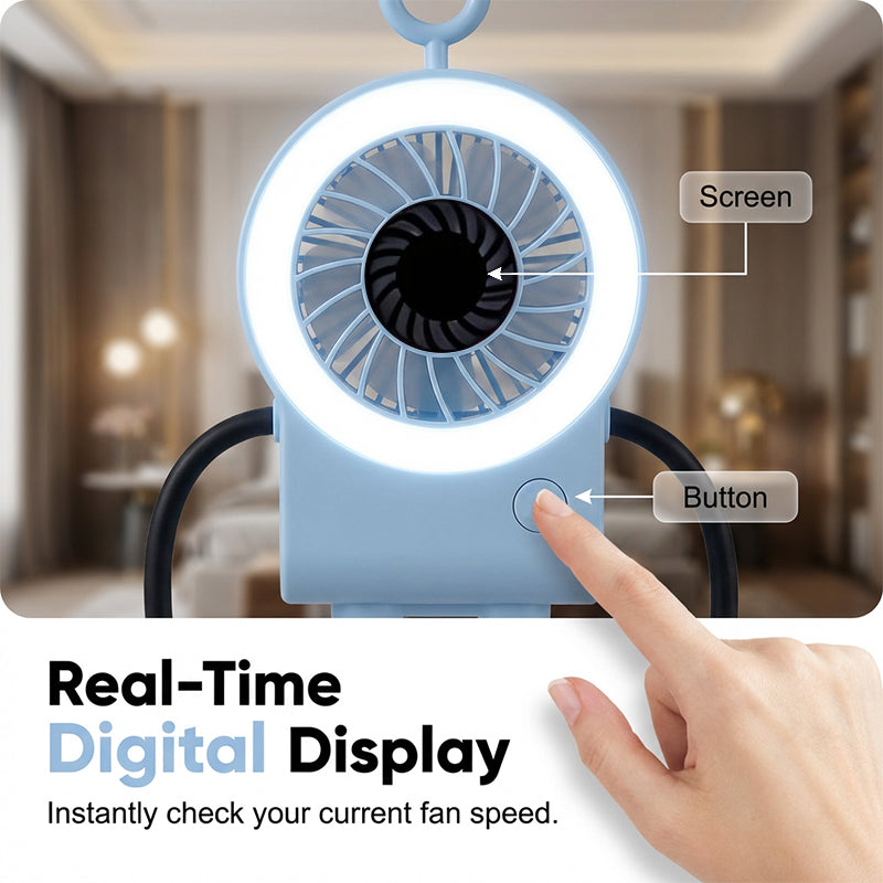 🍃HEISSER VERKAUF 50% RABATT🎁Flexibler Roboter-Tischventilator mit LED-Licht🤖