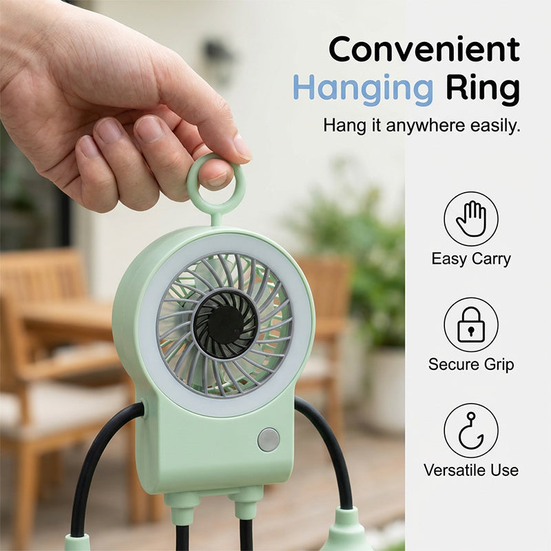 🍃HEISSER VERKAUF 50% RABATT🎁Flexibler Roboter-Tischventilator mit LED-Licht🤖