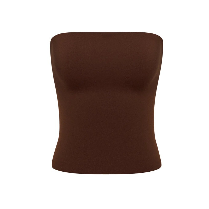 Weiches trägerloses Bandeau-Top in Unifarbe für Damen