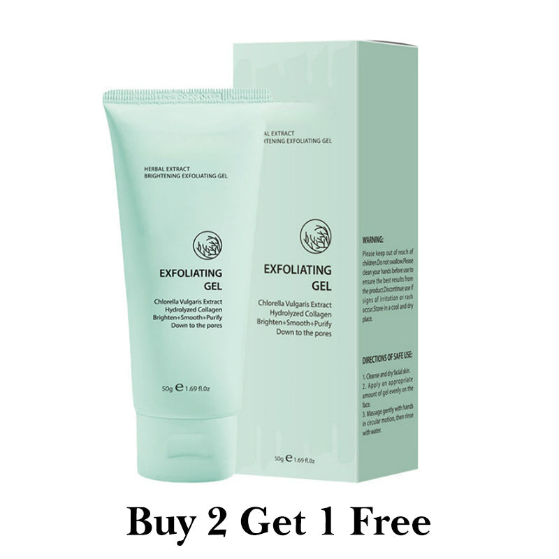 Kräuter-Exfoliating Gel mit Chlorella & Kollagen – Aufhellendes Peeling für glatte, reine Haut