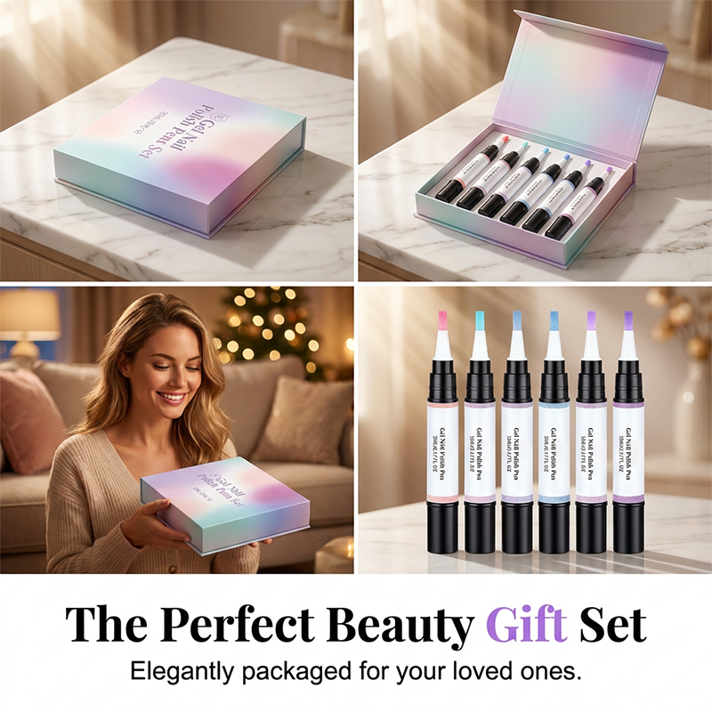 6-teiliges Set mit Gel-Nagellackstiften