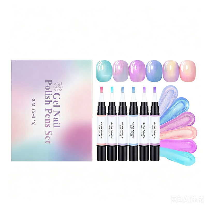 6-teiliges Set mit Gel-Nagellackstiften