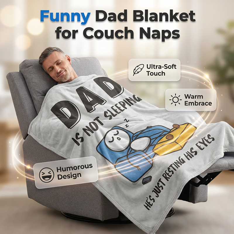 Weiche Plüschdecke für Papa