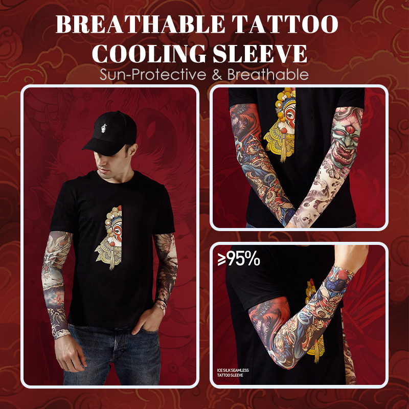 Sonnenschutz- und atmungsaktive Kühlmanschette für Tattoos