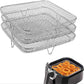 🍟 Tillaga mer mat samtidigt – stapelbara airfryer-galler i rostfritt stål för flera nivåer
