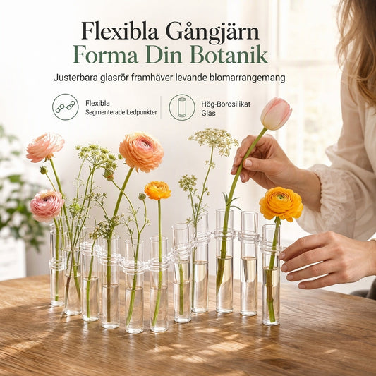 🌷【Blomvaser av genomskinligt glas】—— En blomma, ett provrör – och fönsterbrädan förvandlas på ett ögonblick till ett miniatyrkonstgalleri! ✨